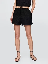 High Rise Eyelet Easy Shorts