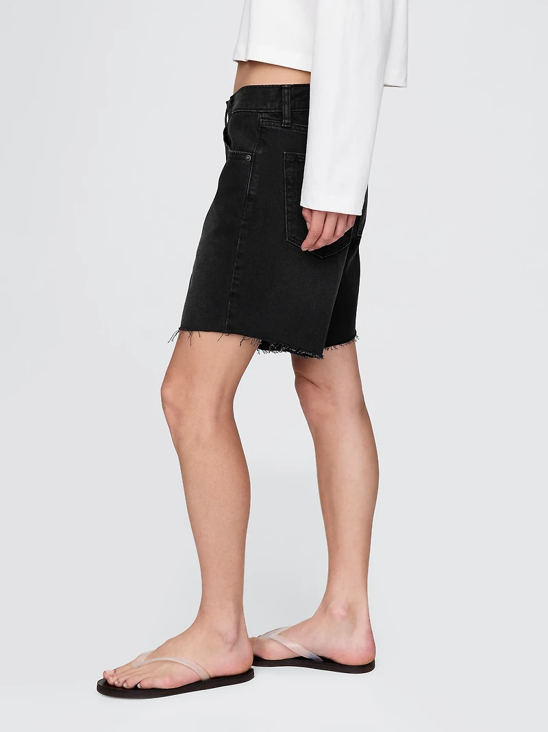 8" Mid Rise '90s Loose Denim Bermuda Shorts