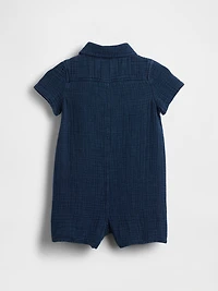 Baby Crinkle Gauze Pocket Shorty One-Piece