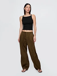 Modern Apron-Neck Crop Tank Top