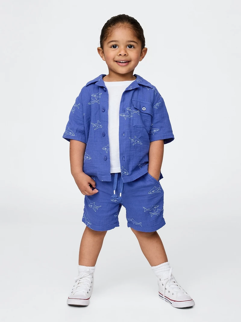 Baby & Toddler Crinkle Gauze Cabana Set