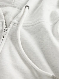 French Terry Oversized Zip Wedge Hoodie