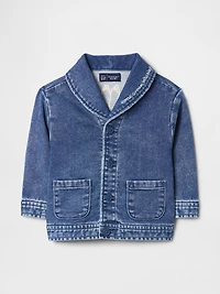 Baby Peter Rabbit™ Knit Denim Shawl Cardigan