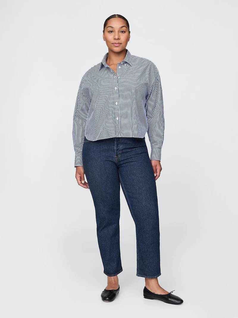 High Rise Cheeky Straight Jeans