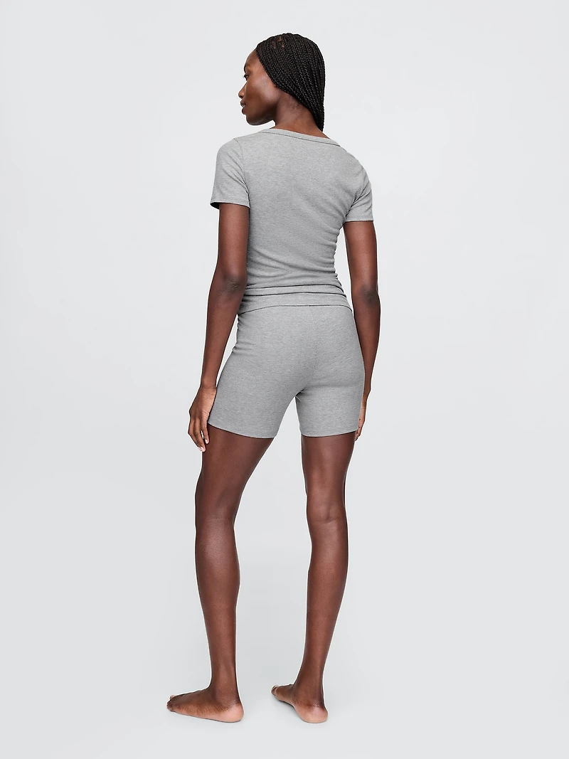 Mini Rib PJ Shorts