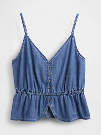 Denim Peplum Cami
