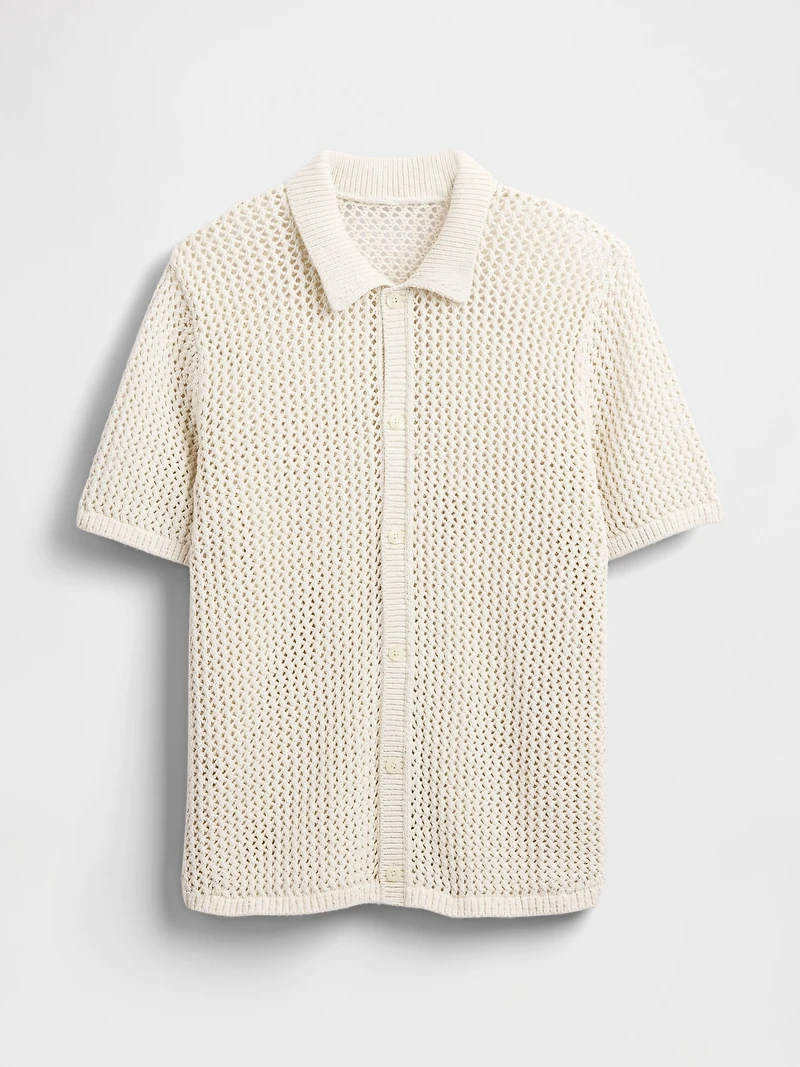 Mesh Sweater Shirt
