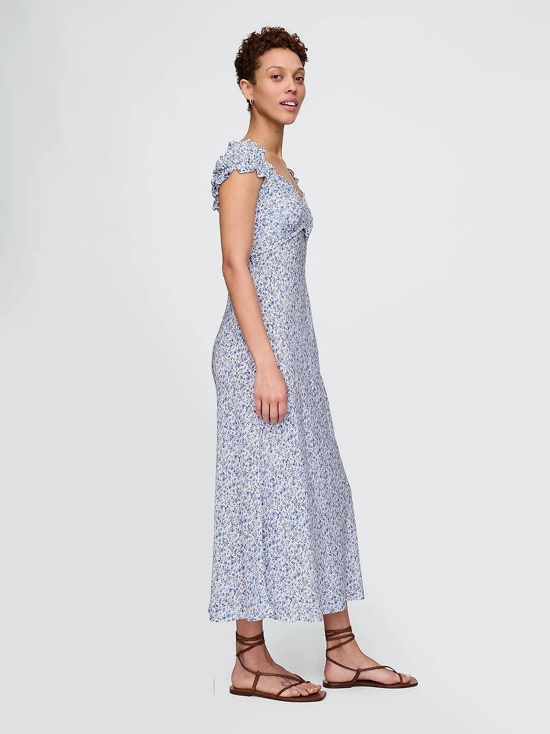 Crepe Sweetheart Maxi Dress