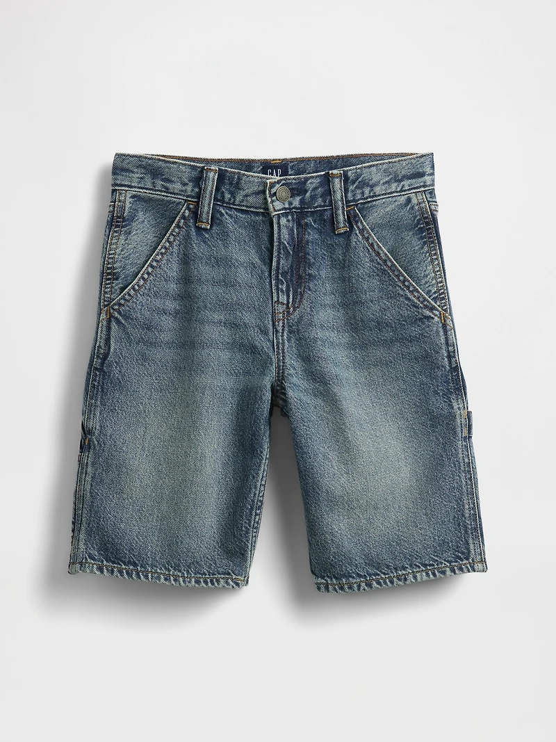Kids UltraSoft '90s Loose Denim Carpenter Shorts