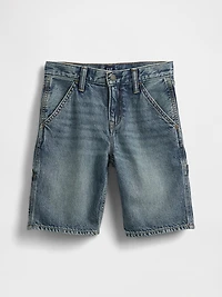 Kids UltraSoft '90s Loose Denim Carpenter Shorts