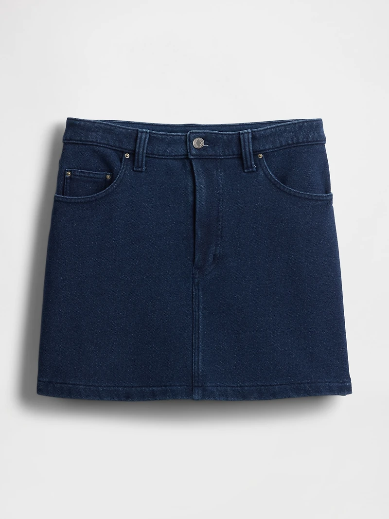 French Terry Denim Skirt