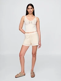 Crochet Sweater Crop Tank Top