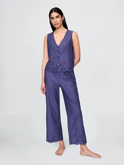 Eyelet Hem PJ Pants