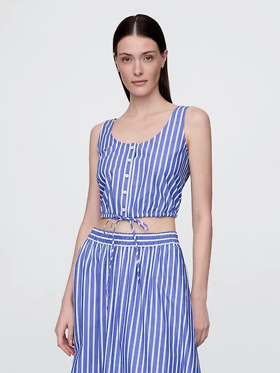 Cinched-Hem Crop Top