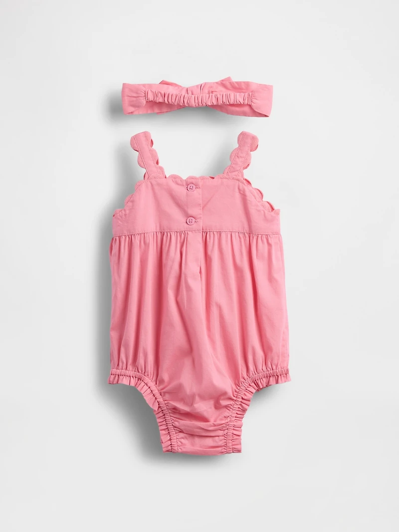 Baby Embroidered Bubble Shorty Set