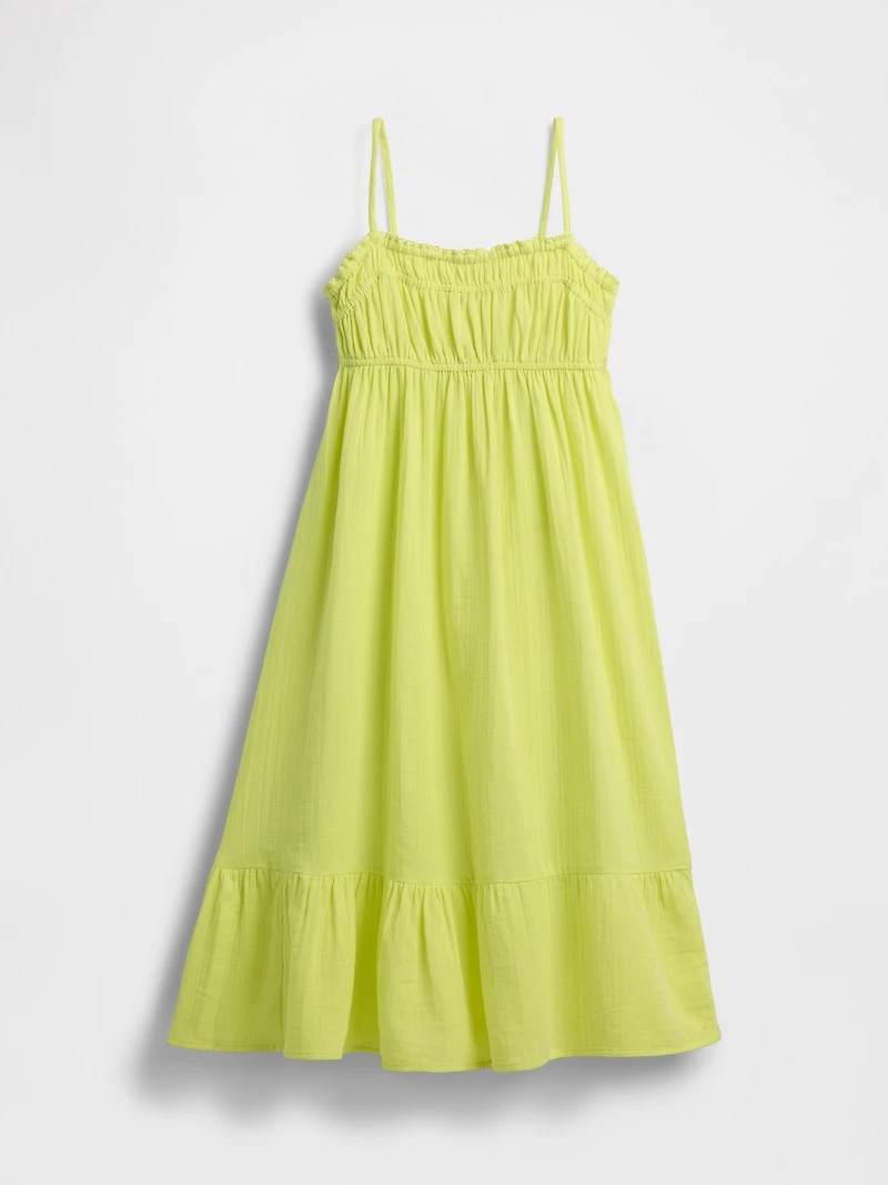 Kids Crinkle Gauze Midi Dress