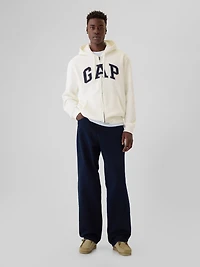 Veste à capuchon VintageDoux avec logo incurv