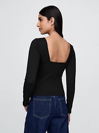 Boatneck Open-Back Top