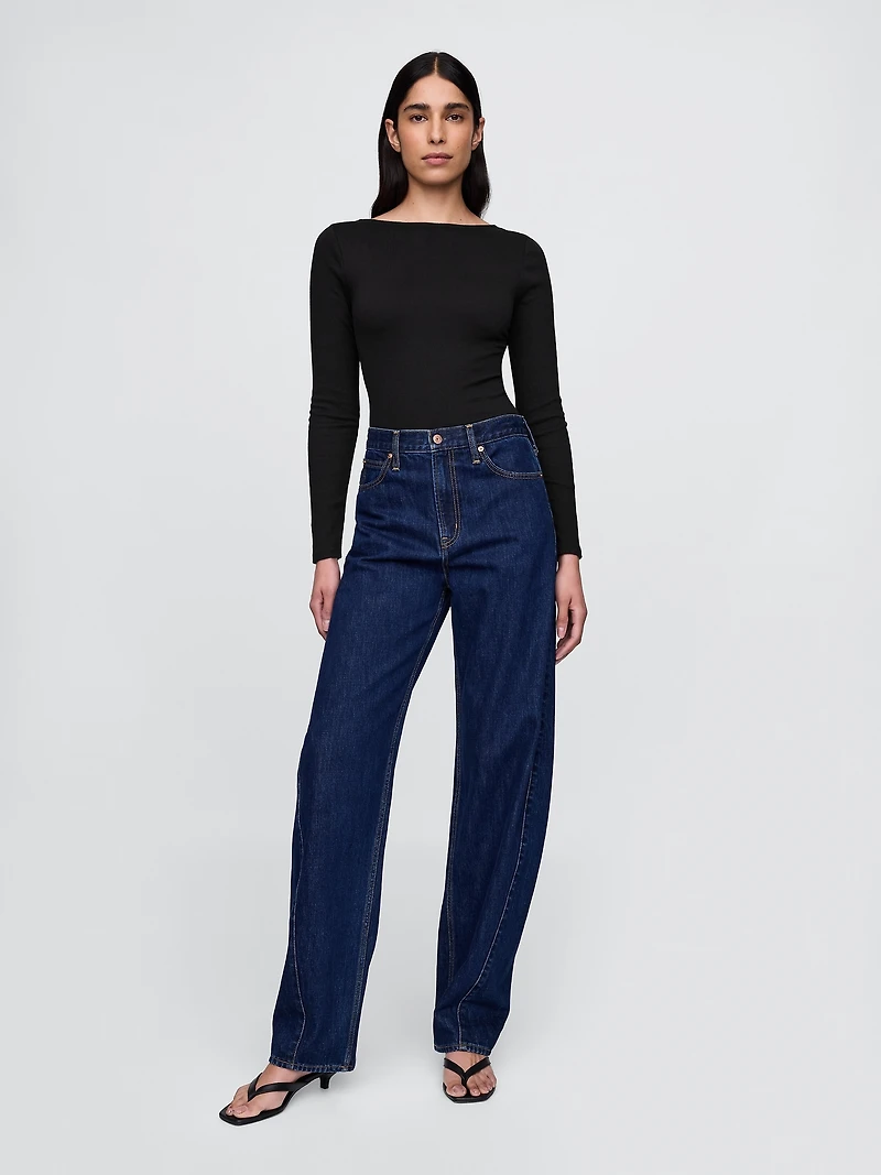 Boatneck Open-Back Top