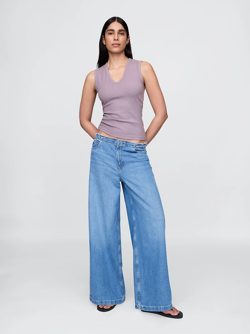 Sheer Modern Rib Tank Top