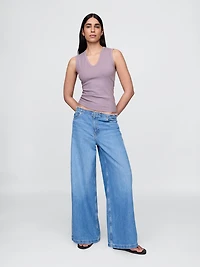 Sheer Modern Rib Tank Top