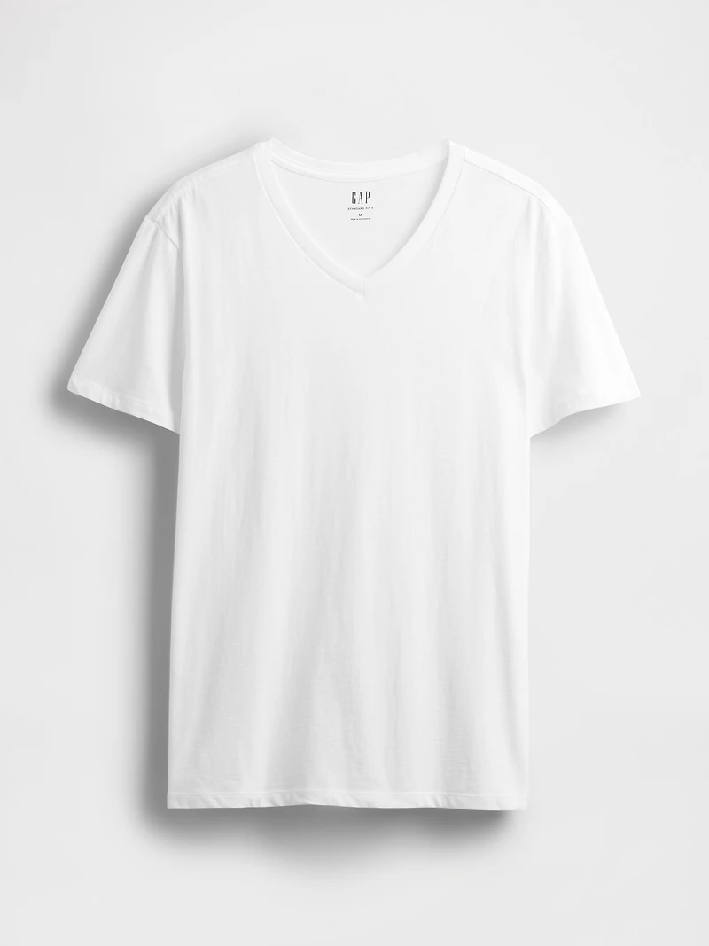 Cotton Jersey V-Neck T-Shirt