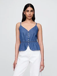 Denim Peplum Cami