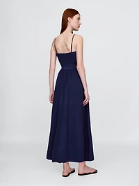 Cotton Gauze Mixed Media Maxi Dress