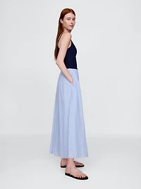 Compact Jersey Mixed Media Maxi Dress