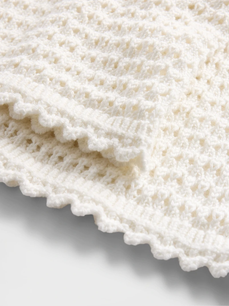 100% Cotton Crochet Ankle Pants