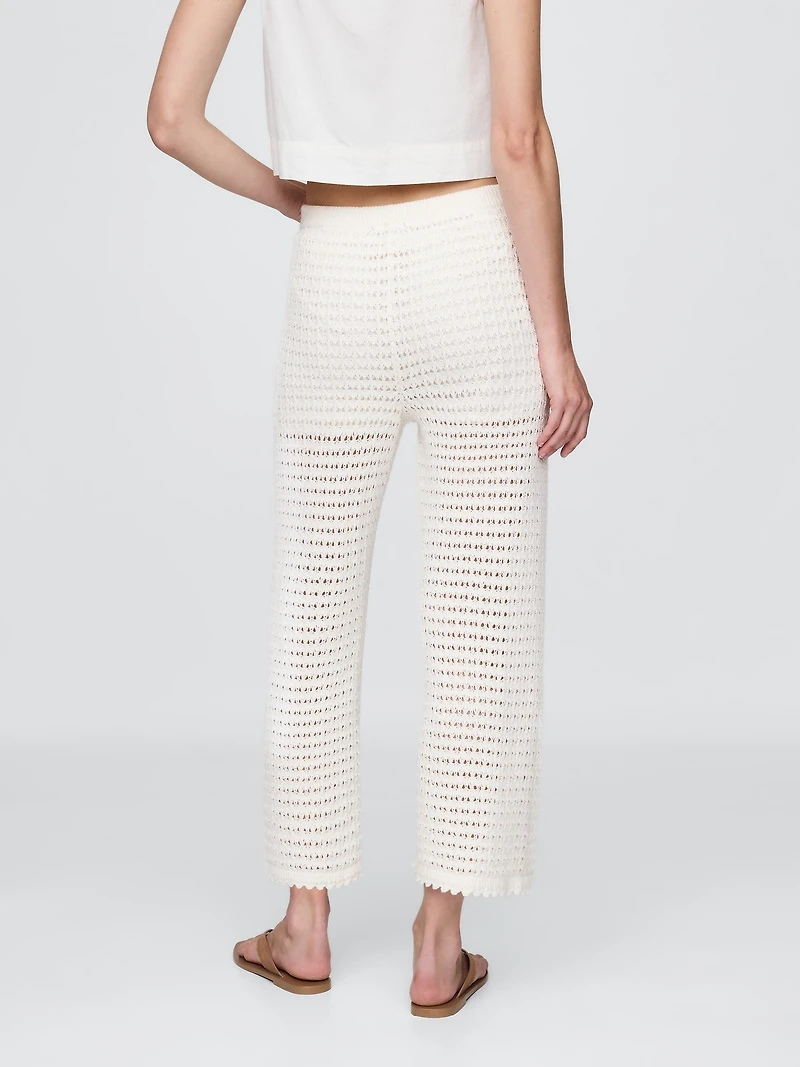 100% Cotton Crochet Ankle Pants