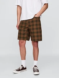 Plaid Canvas Shorts