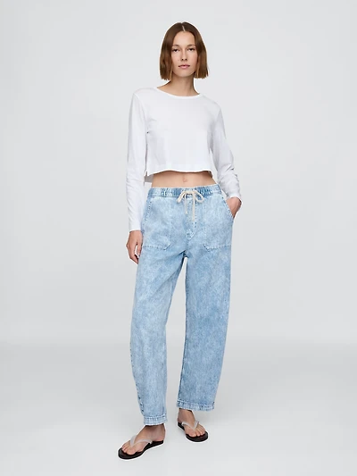 High Rise Easy Barrel Jeans