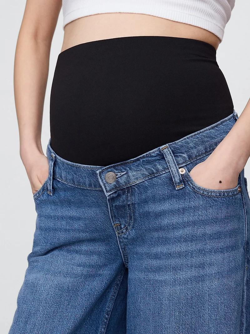 Maternity True Waistband Full Panel UltraSoft Baggy Jeans