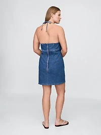 Denim Halter Mini Dress