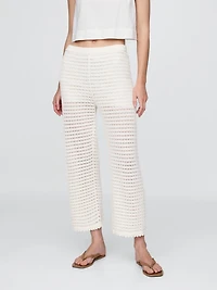 100% Cotton Crochet Ankle Pants