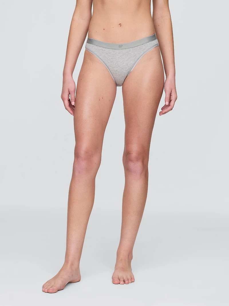 Organic Stretch Cotton Logo Bikini
