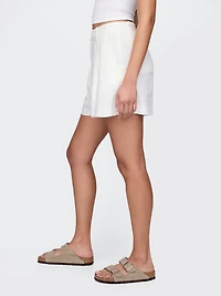 365 High Rise Linen-Blend Shorts