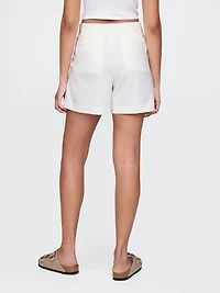 365 High Rise Linen-Blend Shorts