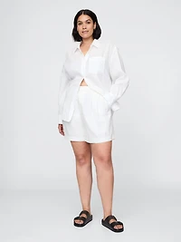 365 High Rise Linen-Blend Shorts