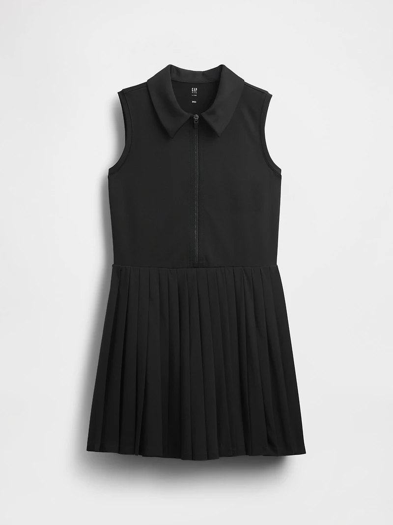 Kids Pleated Active Polo Shirt Dress