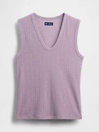 Sheer Modern Rib Tank Top