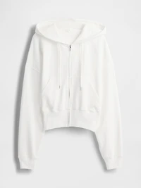 French Terry Oversized Zip Wedge Hoodie