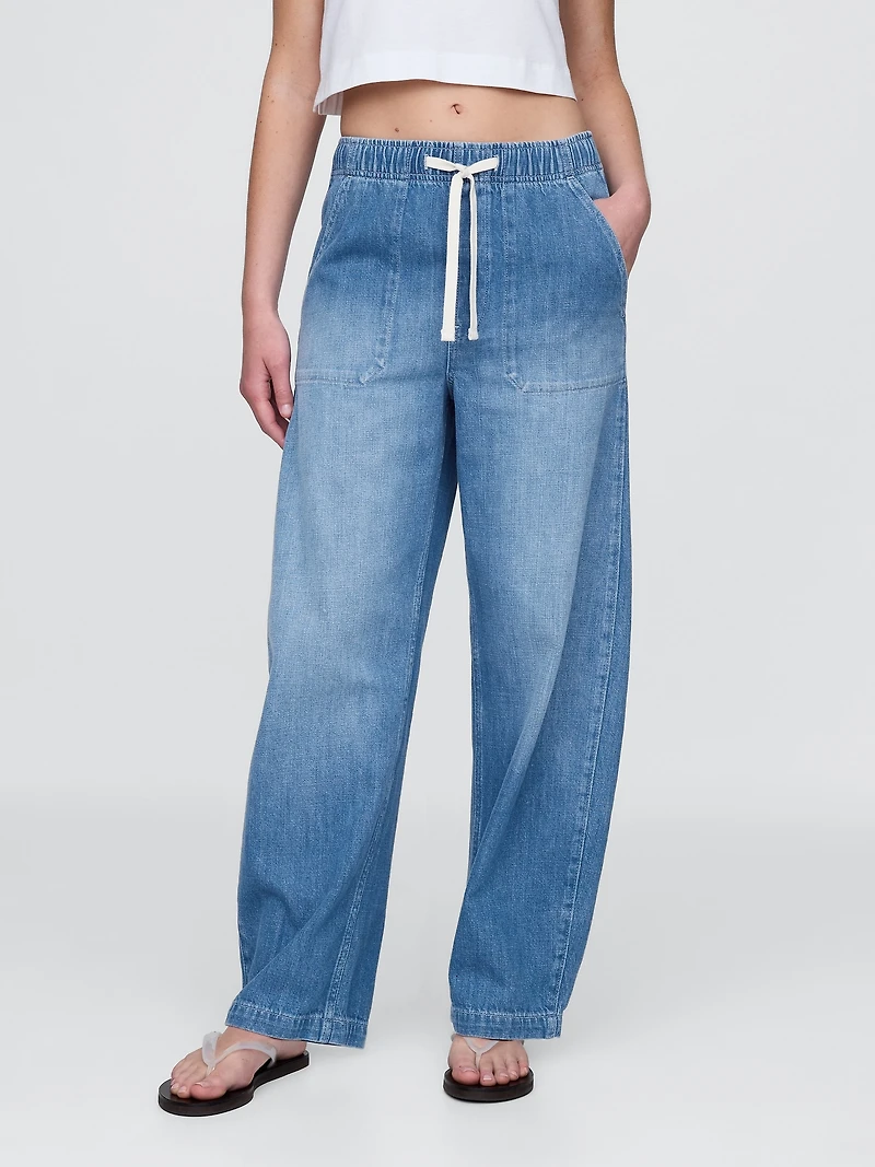 High Rise Easy Barrel Jeans
