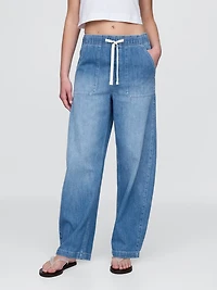 High Rise Easy Barrel Jeans