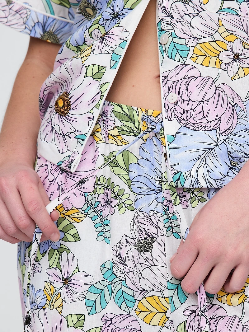 Linen-Blend PJ Pants