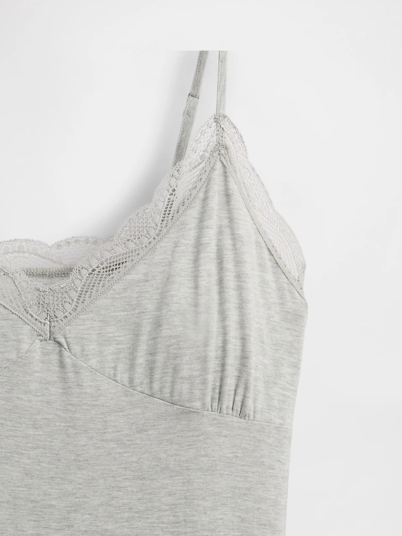 Modal Lace-Trim PJ Dress