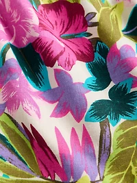 Linen-Blend Crop Top