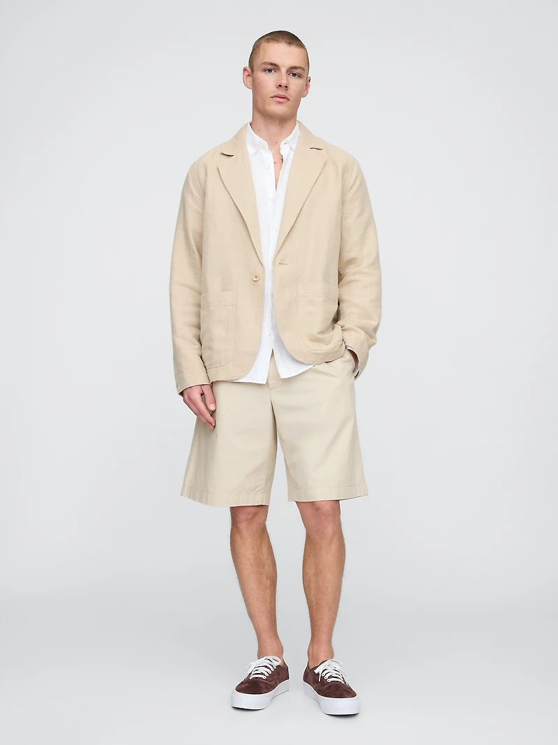 Relaxed Linen-Cotton Blazer