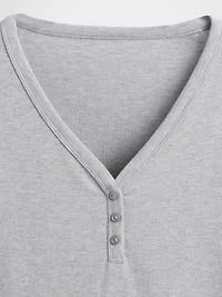 Mini Rib Henley PJ Top